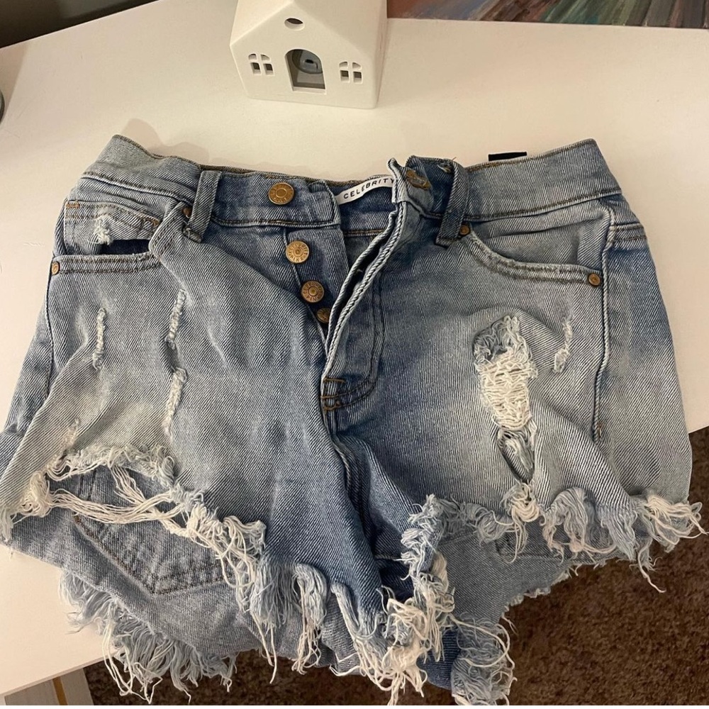 Celebrity jean shorts